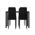 Artiss Dining Chairs and Table Dining Set 4 Chair Set Of 5 Black