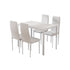 Dining Chairs and Table Dining Set 4 Chair Set Of 5 White