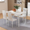 Artiss 5 Piece Dining Table Set with 4 Chairs White MDF Metal Frame