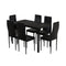 Artiss Dining Chairs and Table Dining Set 6 Chair Set Of 7 Black