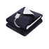Electric Throw Rug Heated Blanket – Fleece Sherpa 9‑Heat Charcoal