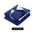Electric Heated Throw Rug – Washable Flannel Sherpa Blanket Navy 160×130cm