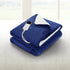 Electric Heated Throw Rug – Washable Flannel Sherpa Blanket Navy 160×130cm
