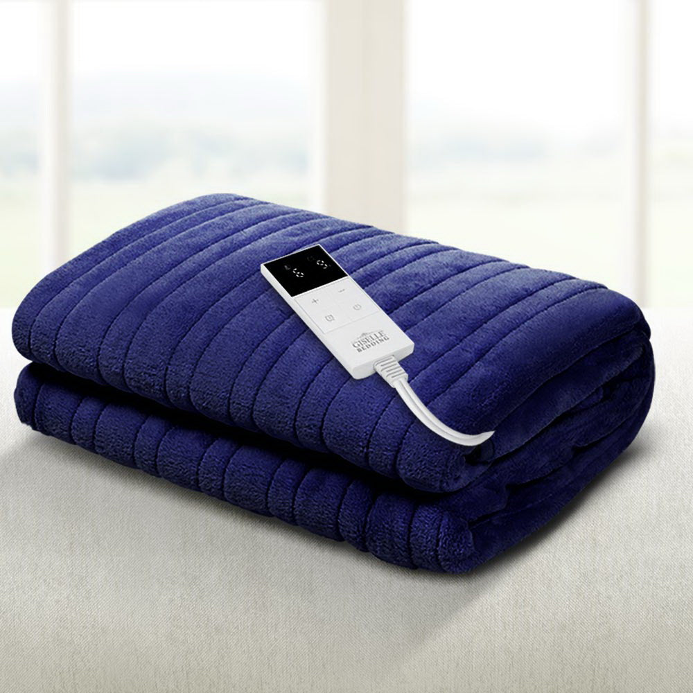 Giselle Bedding Electric Throw Blanket - Navy