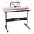 61 Keys Electronic Piano Keyboard Digital Electric w/ Stand Lighted Pink