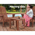 Coffee Side Table Wooden Desk Outdoor Furniture Camping Garden Brown