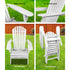 Gardeon Sun Lounge Outdoor Chairs Wooden Foldable Patio Furniture Adirondack White