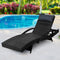 Outdoor Sun Lounge Chair Recliner Adjustable Aluminium Patio Lounger Grey