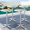 Stainless Steel Round Bar Table Adjustable 70–110cm Foldable Patio Table