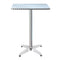 Outdoor Bar Table Adjustable Aluminium Square 70/110cm