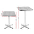 Outdoor Bar Table Adjustable Aluminium Square 70/110cm