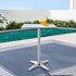 Outdoor Bar Table Adjustable Aluminium Square 70/110cm