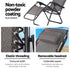 Gardeon 2PC Zero Gravity Chair Folding Outdoor Recliner Adjustable Sun Lounge Camping Beige