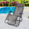 Set of 2 Zero Gravity Recliner Chairs Folding Outdoor Lounge Beige 150kg