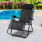 Zero Gravity Chair Folding Outdoor Recliner Adjustable Sun Lounge Camping Black