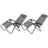 2PC Zero Gravity Chair Folding Outdoor Recliner Adjustable Sun Lounge Camping Grey