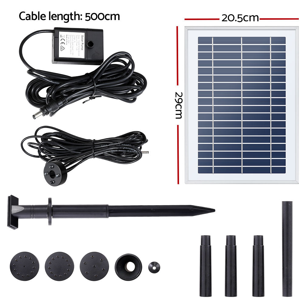 Solar Pond Pump with Battery LED Lights 4.4FT