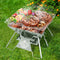 Portable Fire Pit BBQ Grill 2-in-1 Stainless Steel Camping Outdoor Foldable