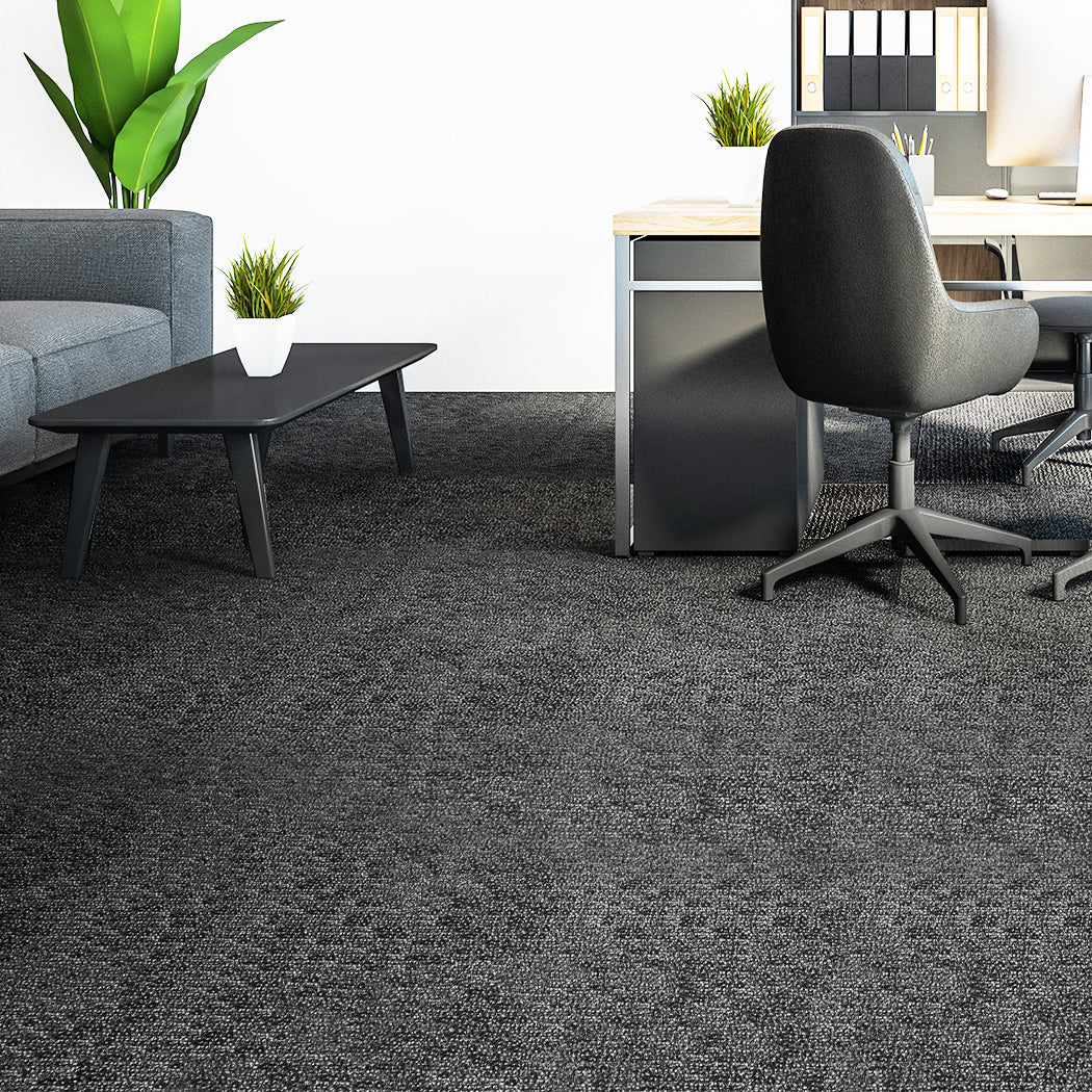 Carpet Tiles 5m2 Office Premium Floor Rug Commercial Grade Carpet Black