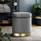 Velvet Storage Ottoman Footstool 40cm Cube Seat Box Stool Charcoal Grey