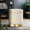 Velvet Storage Ottoman Footstool 40cm Cube Seat Box Stool Cream