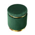 Ottoman Foot Stool Round Velvet Green