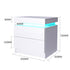 Bedside Tables Drawers RGB LED Storage Cabinet High Gloss Nightstand