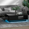 Artiss LED Coffee Table Black High Gloss Modern Storage Drawer RGB Light Table