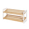 Artiss Shoe Rack 2 Tier 6 Pairs White Kara