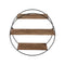 Artiss Round 3-Tier Floating Wall Shelf Wood Metal Corner Storage Rack Black Rustic