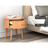 Artiss Bedside Table Drawers Curved Side End Table Storage Nightstand Oak ENZO