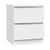 Bedside Table 2 Drawers - PEPE White