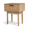 Rattan Bedside Table Wooden Nightstand Storage Cabinet Wood