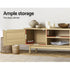 TV Cabinet Entertainment Unit Storage Cabinets Rattan Wooden 180CM