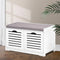Artiss Shoe Storage Bench 2 Drawer Entryway Cabinet Seat Grey White