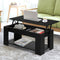 Lift Top Coffee Table Storage Shelf Modern Coffee Table Black