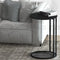 C-Shaped Side Table Industrial Coffee Table Metal Frame Black 40cm