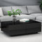Artiss Black Coffee Table with 4 Drawers Modern Storage Living Room Table