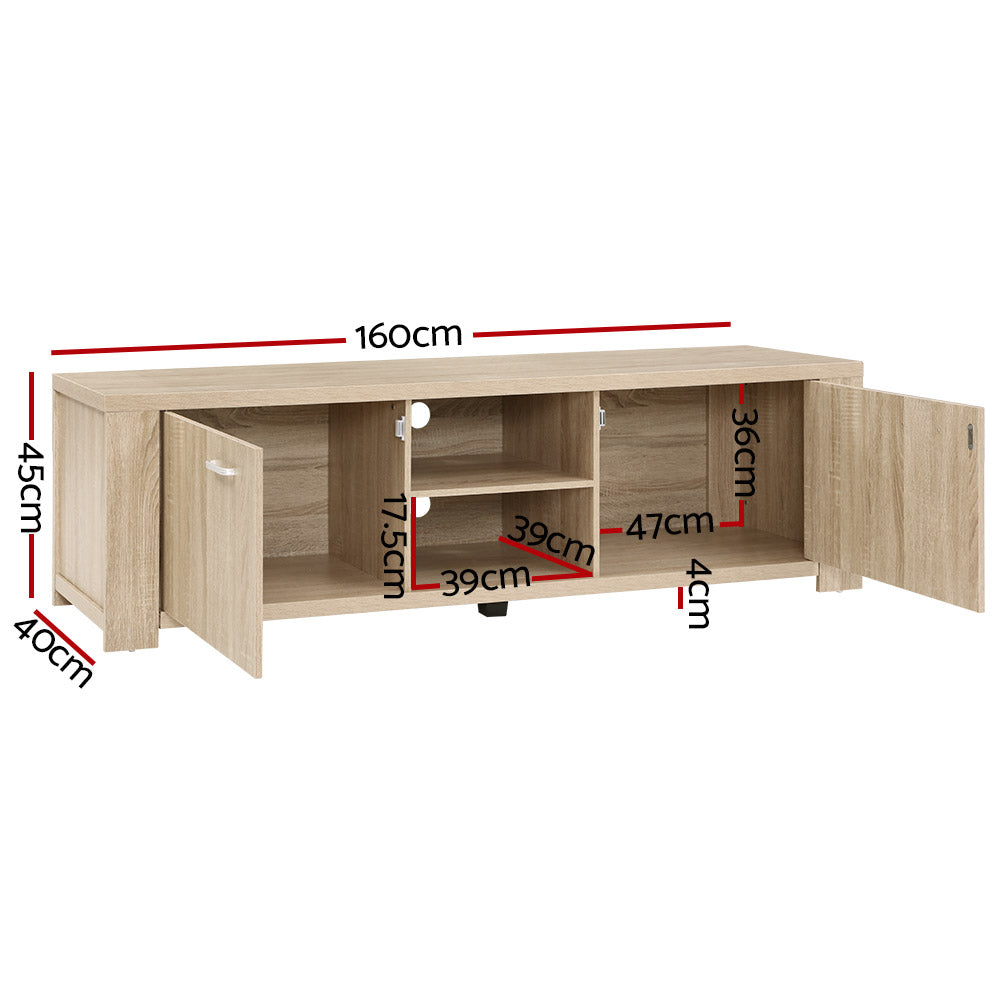 TV Cabinet Entertainment Unit 160cm Oak Maxi