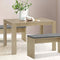 Artiss Natural Wooden Dining Table 4–6 Seater Oak Finish 120cm