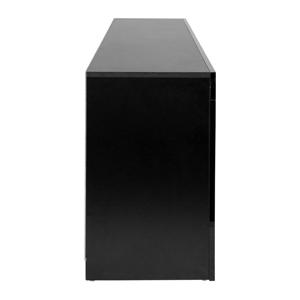 Entertainment Unit TV Cabinet LED 160cm Black Bobi