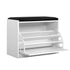 Artiss Shoe Rack Cabinet Bench 15 Pairs White Kyla