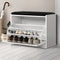 Kyla Shoe Storage Bench Cabinet 15 Pairs PU Seat White