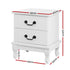 Artiss Bedside Table 2 Drawers - KUBI White