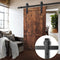 Sliding Barn Door Hardware Track Set Steel Roller Kit Black