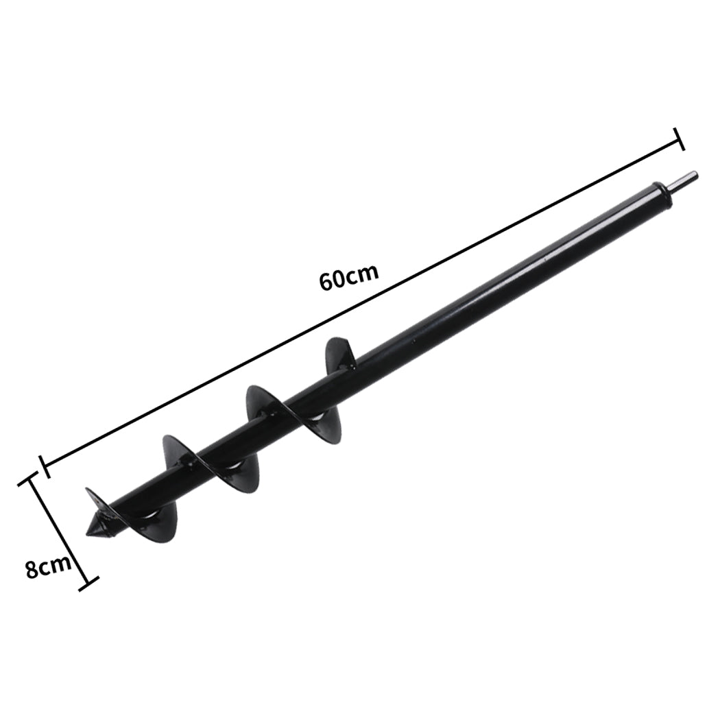 Garden Auger Drill Spiral Earth Bit Power Post Hole Digger Planter 80 x600mm