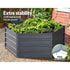 2x Garden Bed 130x130x46cm Planter Box Raised Container Galvanised
