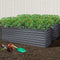 Green Fingers Garden Bed 320x80x77cm Planter Box Raised Container Galvanised Herb