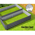 2x Garden Bed 210x90cm Planter Box Raised Container Galvanised Herb