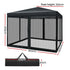 Gazebo Pop Up Marquee 3x3m Wedding Party Outdoor Camping Tent Canopy Shade Mesh Wall Black